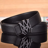 Amiri Belt Black linen leather texture